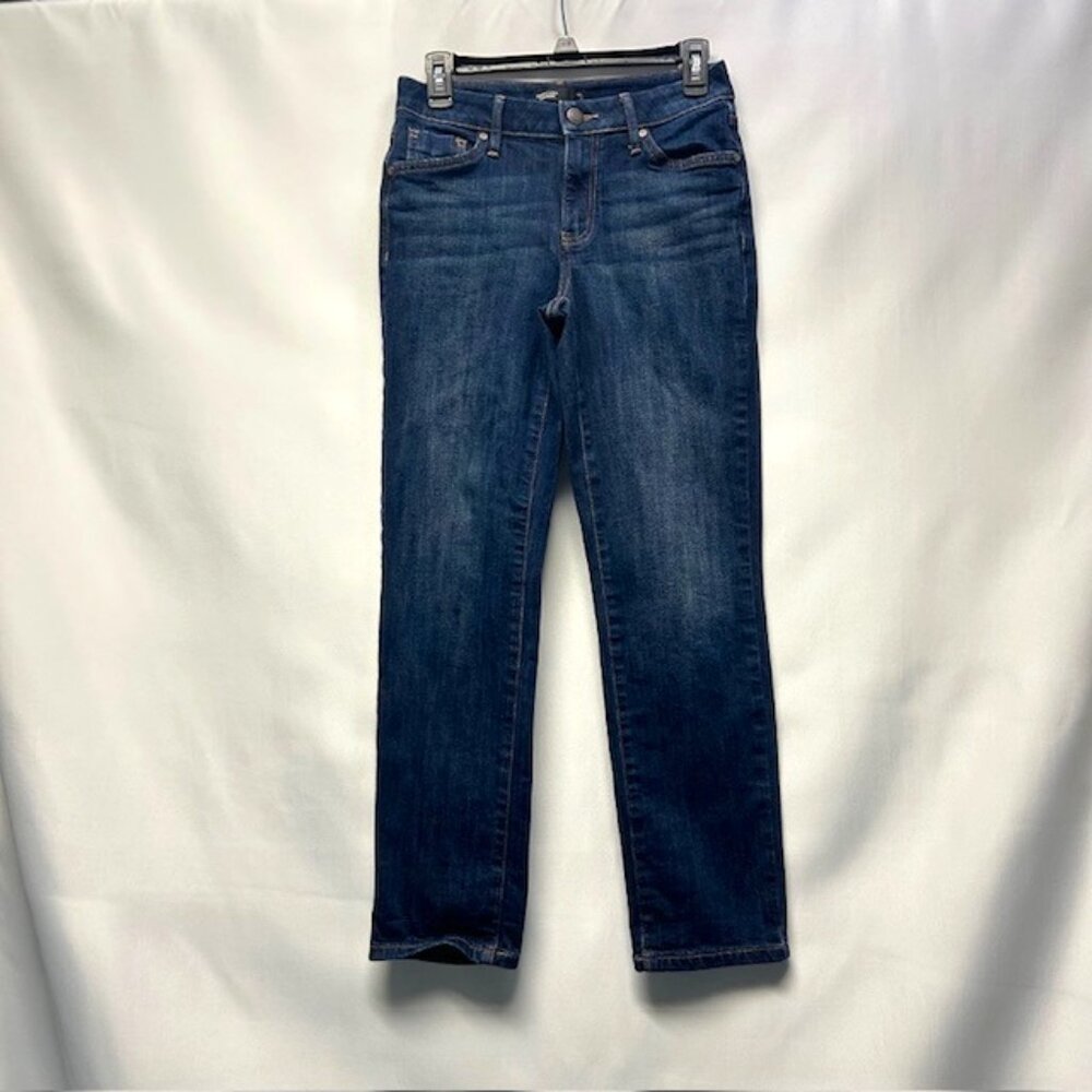 Simply Vera Vera Wang Jeans Womens 4 Blue Denim Mid Rise Capri Dark Wash Stretch